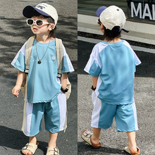 韩国童装男童运动套装中小童夏装透气儿童宝宝篮球衣服潮一件代发