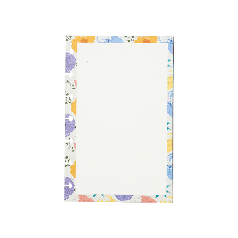 b6笔记本手账本内页横线点阵花边日计划月计划蘑菇孔活页替芯