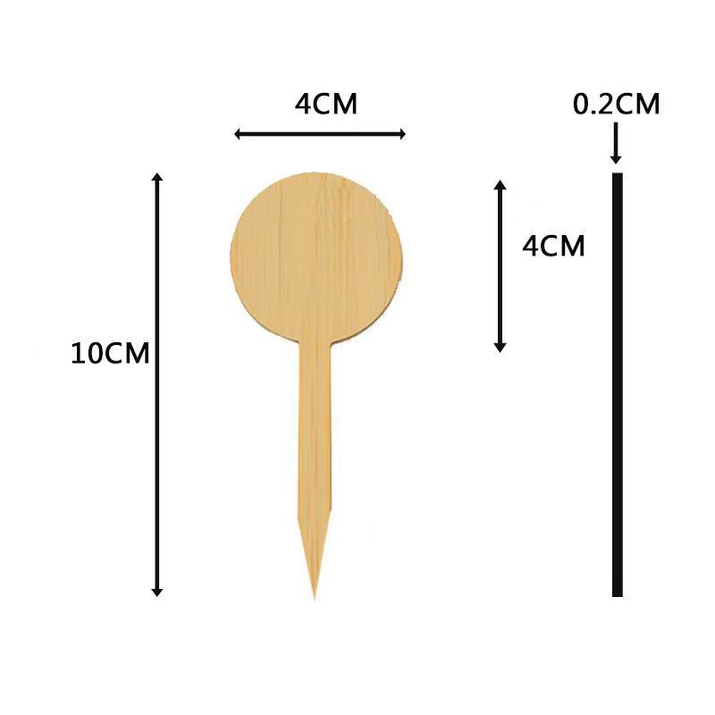 Bamboo Plant Label Inserts Flower Gardening Succulent Soil Indicator Creative Label Wooden Craftwork