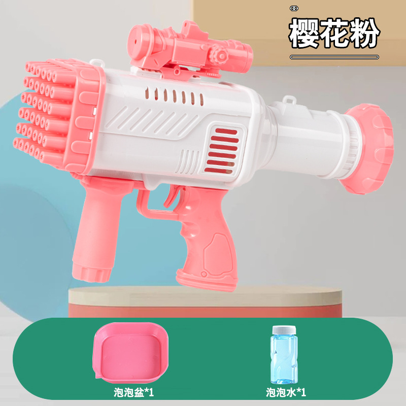 Tiktok 36-Hole Bubble Machine Bazooka Gatling Bubble Gun Automatic Bubble Stick Outdoor Stall Play