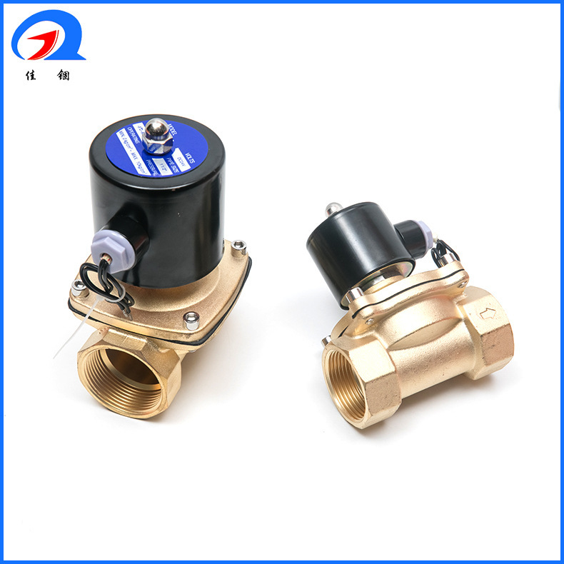 厂家直供两位两通黄铜材质电磁阀 开关阀 电动阀 220v 2w15 20 25