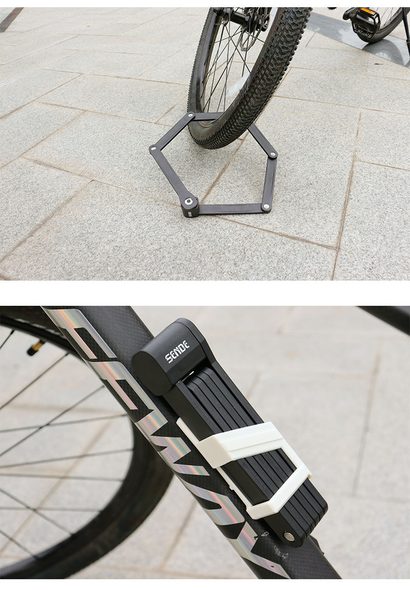 森德z07骑行山地车锁自行车折叠锁关节6折摩托电动车锁跨境货源