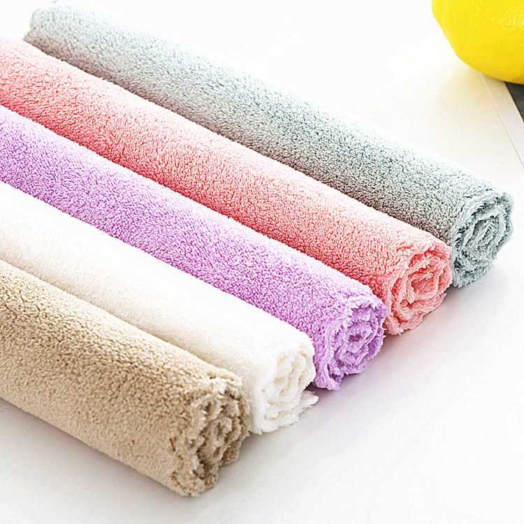 10条装吸水珊瑚绒卸妆擦洗脸手帕儿童小方巾面巾毛巾柔软不掉毛