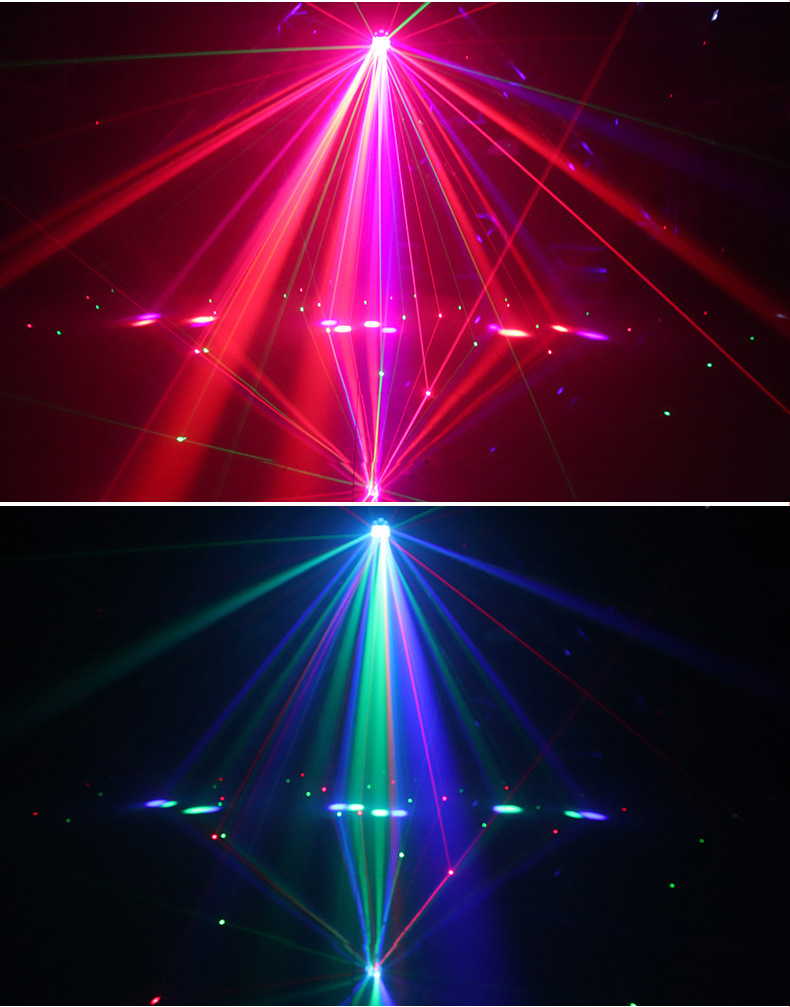 ktv闪光灯 酒吧夜店宿舍蹦迪氛围灯激光频闪蝴蝶灯镭射声控七彩灯