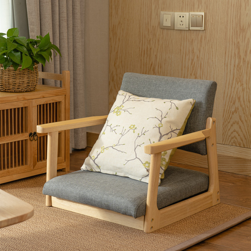 榻榻米座椅日式床上懒人卧室家用休闲靠背椅躺椅和室椅飘窗矮椅