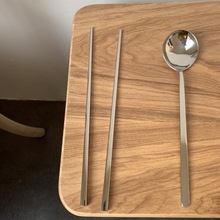 筷子勺子套装304不锈钢餐具家居家用两件套学生便携式筷叉勺