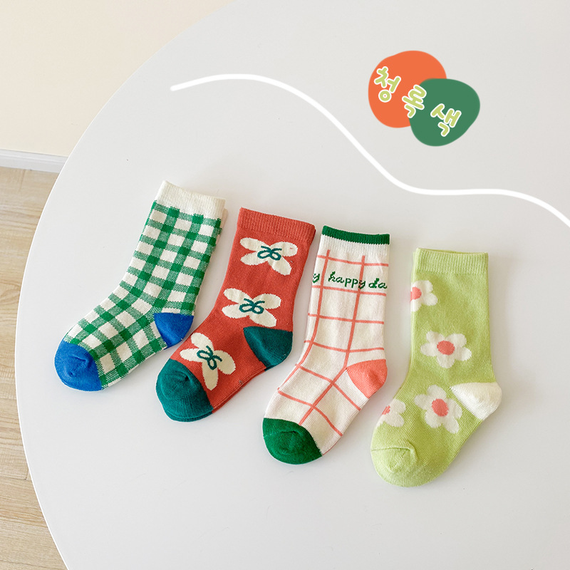 儿童薄丝袜2021春夏小孩袜子甜美系卡丝童袜 网眼ins潮范女童袜子