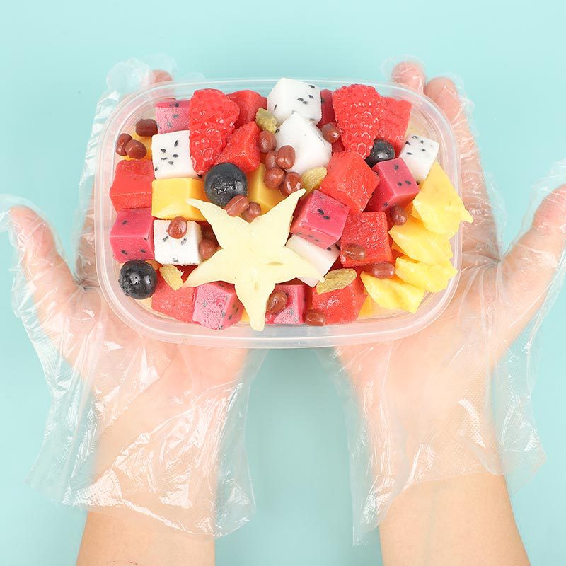 Children's Disposable Gloves Food Grade Thickened Independent Packaging Child Baby Cute Cartoon Household Plastic Gloves