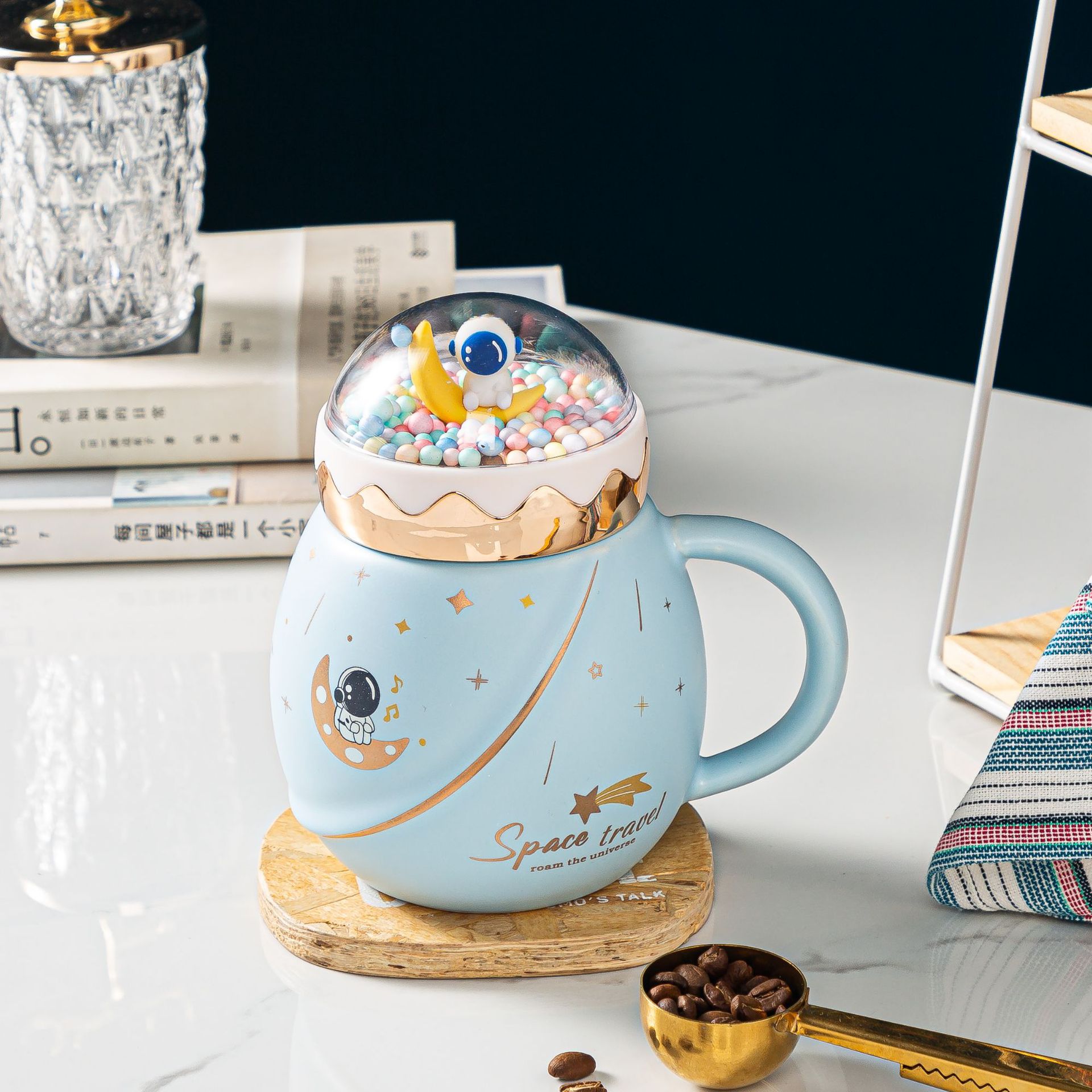 新品星球马克杯太空人陶瓷保温杯家用水杯个性创意情侣礼品伴手礼
