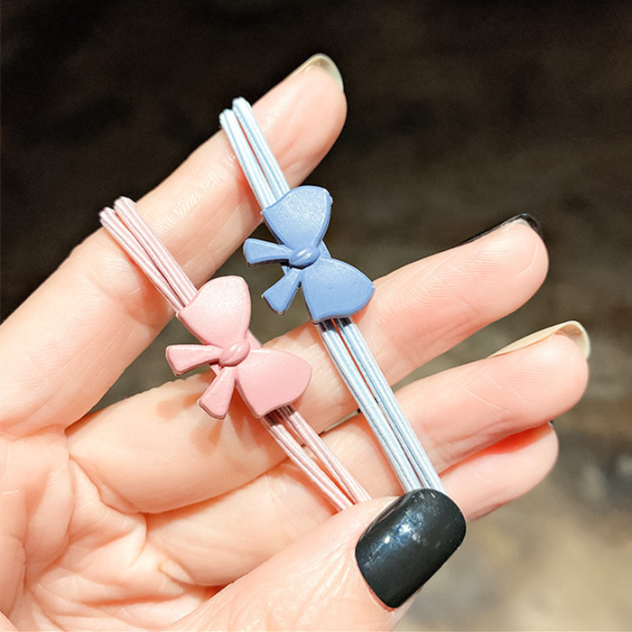 新款蝴蝶结发圈头绳女士韩版小清新扎头发手链两用情侣小皮筋发绳