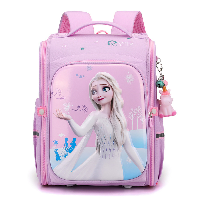 Princess Elsa Space Schoolbag for Girls Primary School Students Large Capacity for Girls from Grade One to Grade Three Spine-Protective Backpack