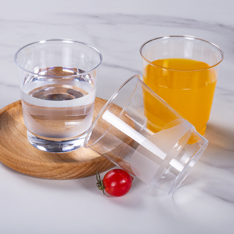 航空杯6盎司200ml磨砂纹路花纱杯原厦航同款接待杯一次性硬塑料杯