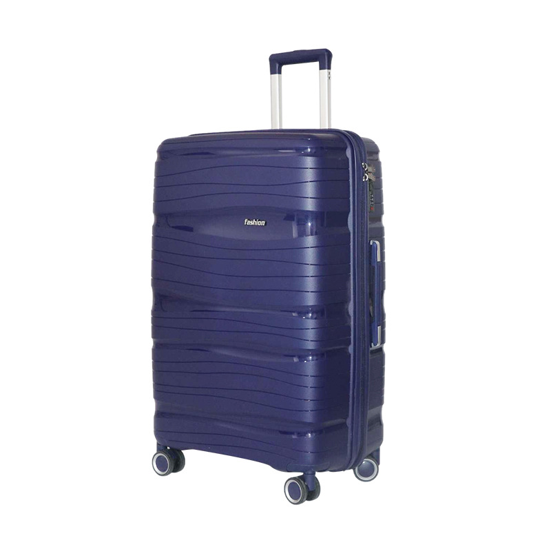 Trolley Case Universal Wheel Pp Material Integrated Molding 20-Inch Boarding Bag 24-Inch 28-Inch Explosion-Proof Zipper Luggage