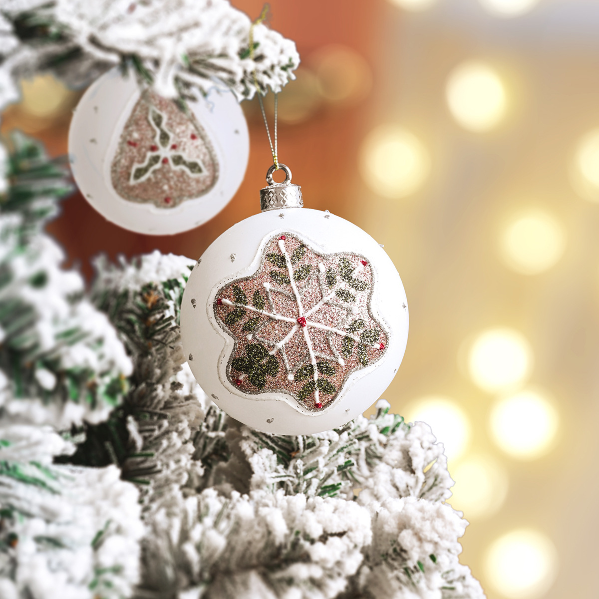 amazon christmas ball hand-painted gingerbread man snowflake christmas tree pendant indoor ceiling decoration christmas decorations