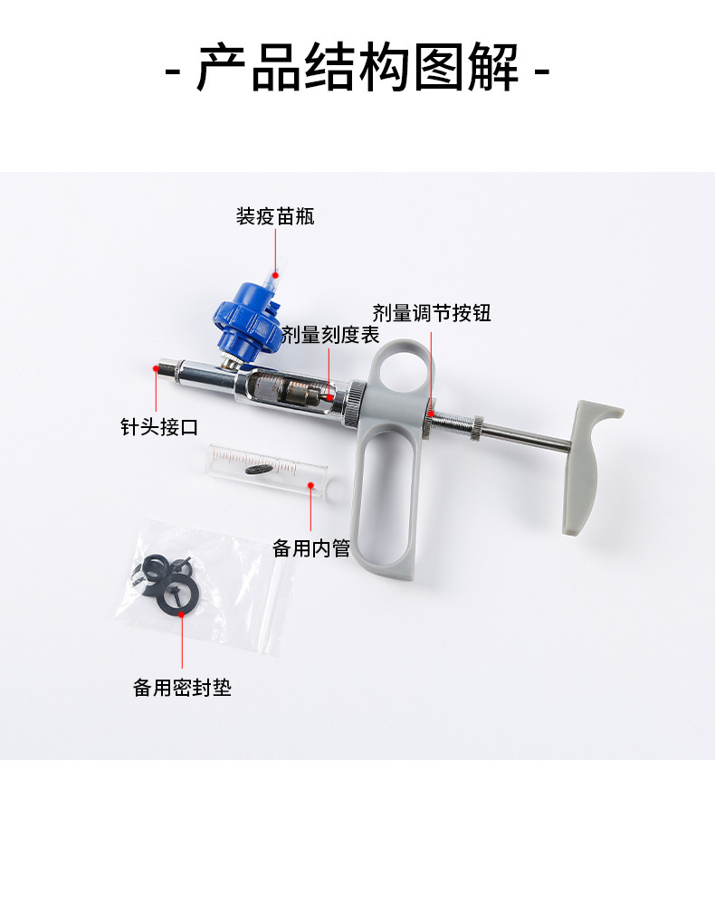 插瓶式连续注射器猪牛羊吗兽用疫苗注射器家禽注射器兽用畜牧养殖