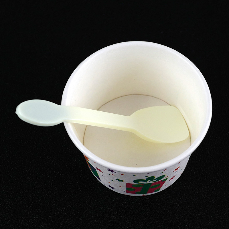 一次性勺子塑料勺冰淇淋勺甜品刨冰果冻布丁酸奶勺独立包装勺10个