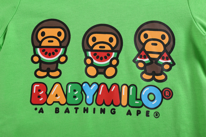 2021夏季新款童装潮牌bape kids西瓜小猿人限定款男女儿童短袖t恤