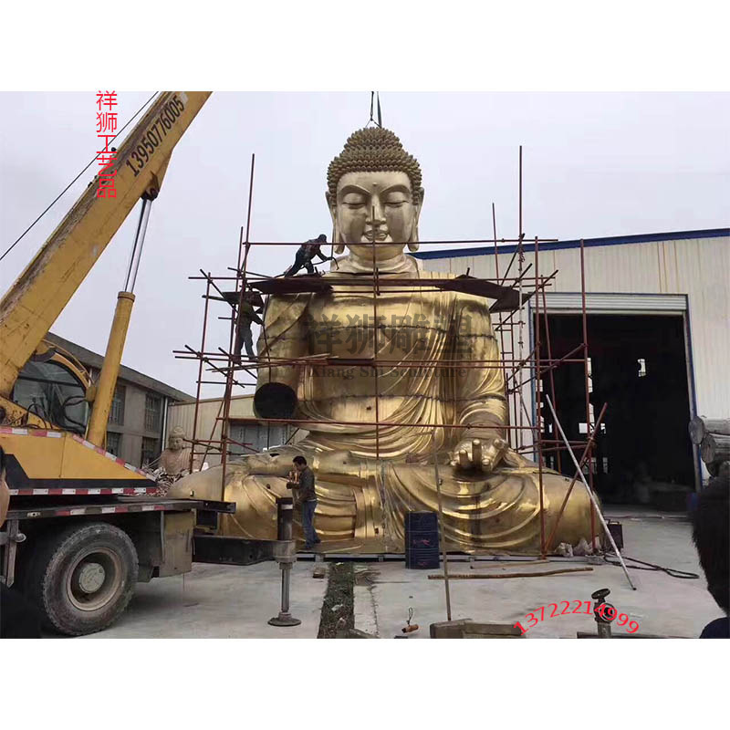 祥狮三圣铜像阿弥陀佛观世音菩萨大势至菩萨观音佛像居家供奉摆件