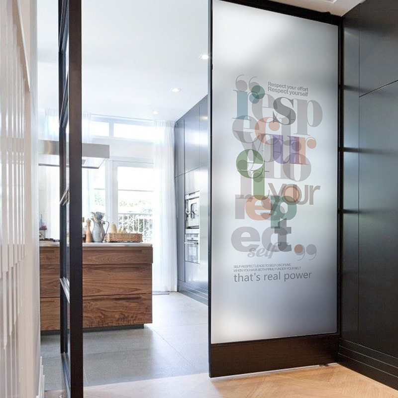 0成交24件新中式中国风艺术山水画办公室创意静电贴纸磨砂玻璃贴膜