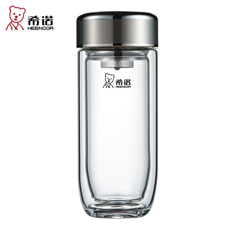 希诺抗菌玻璃杯双层透明水杯男高档泡茶杯子xn-1927 410ml-阿里巴巴