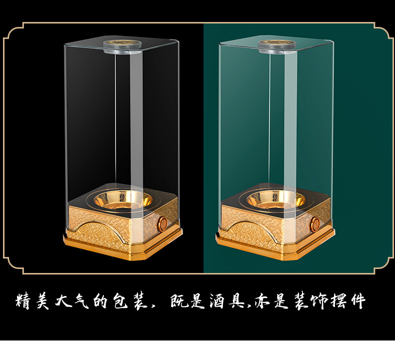工厂高档玻璃白酒瓶500ml一斤白酒酒瓶亚克力酒盒套装仿陶瓷酒瓶