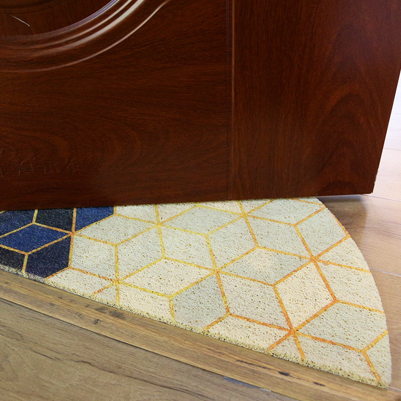 北欧大门入户门口蹭脚垫家用半圆门垫地毯耐磨丝圈脚踏垫家用地垫