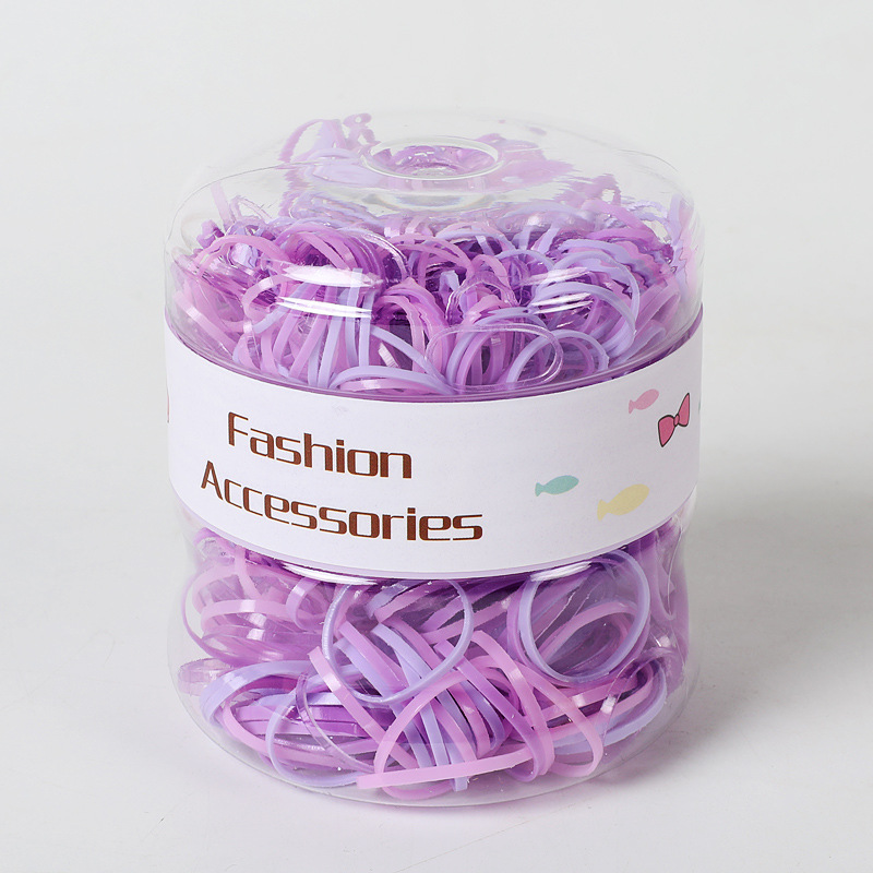 Korean-Style Colorful Children's Disposable Rubber Band Boxed Strong Pull Continuous Hair Rope Girls' Hair Tie Hair Band High Elastic Hair Band