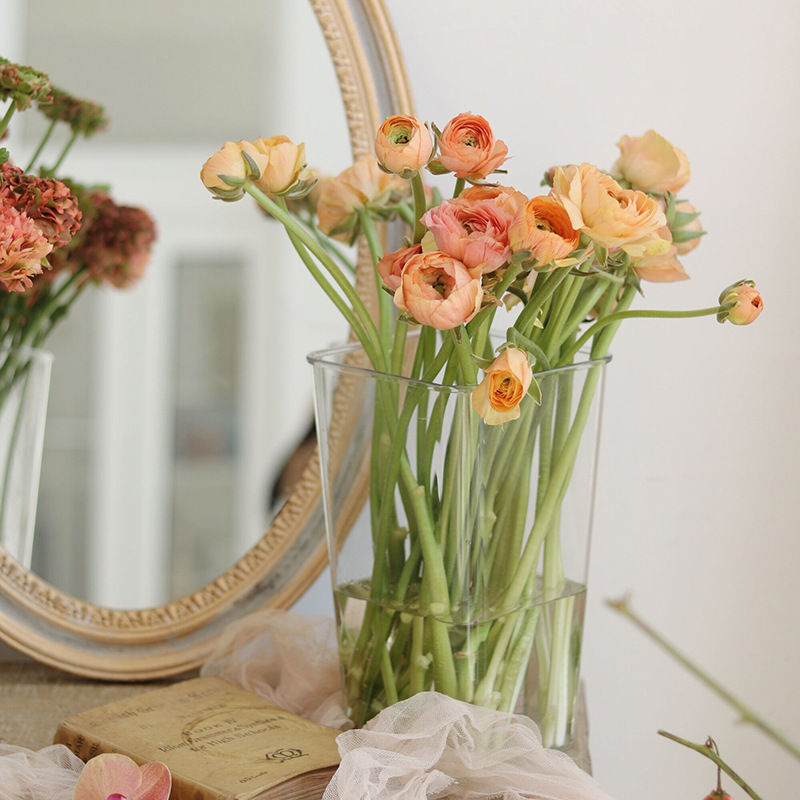 亚克力透明养花桶塑料养花筒家用醒花桶器鲜花插花桶花店专用水桶