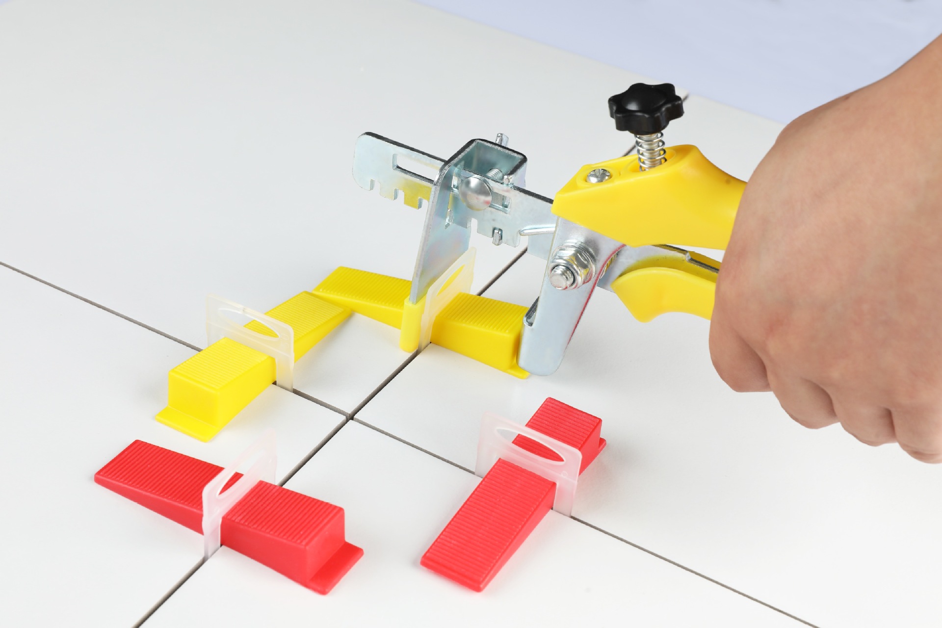 瓷砖找平器 插片底座找平器 定位留缝铺贴砖工具十字架卡子找平器