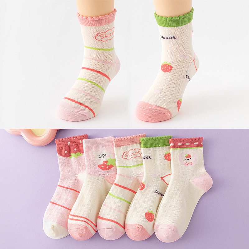 Children's Socks Cross-Border New Arrival Baby Girl Boy Western Style Mesh Tube Socks Baby Boat Socks Girl Summer Babies' Socks