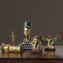 古典埃及法老艳后狮身人面摆件欧式工艺品现代时尚主题酒吧会所