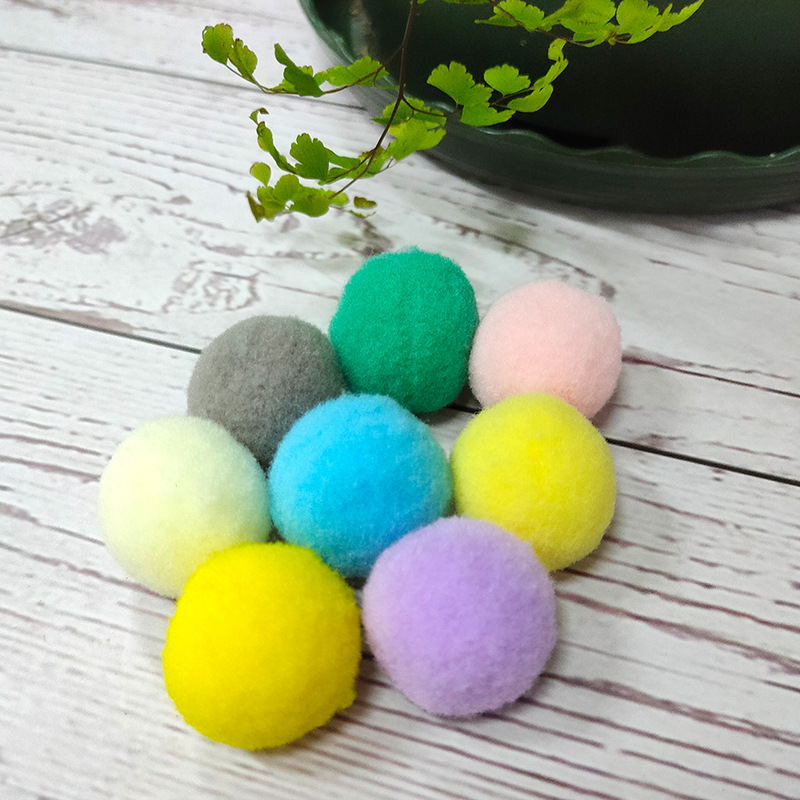 彩色棉球 猫玩具