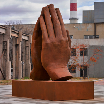 厂家制作耐候钢雕塑钢板景墙耐候钢板镂空景观小品锈板发光雕塑