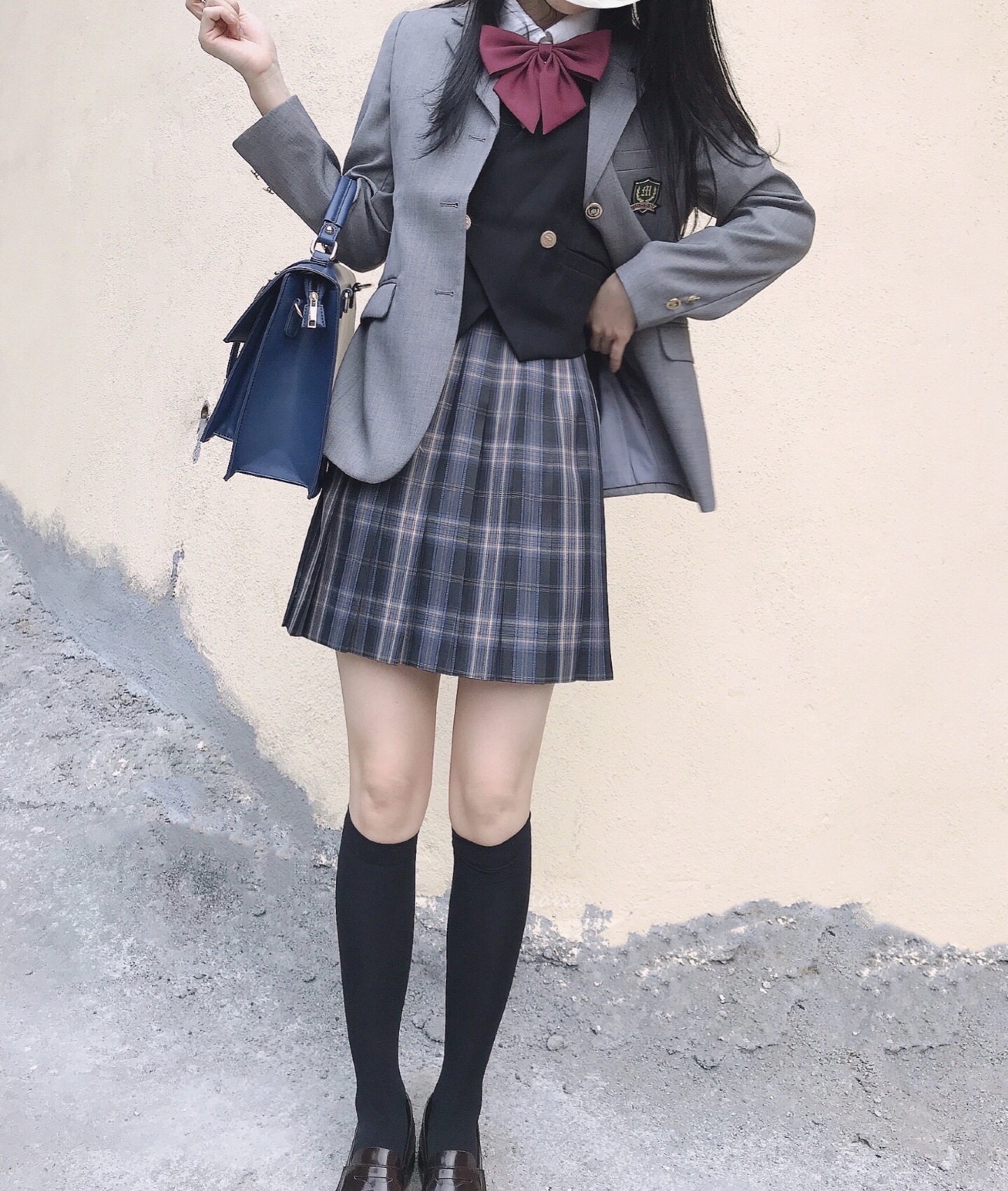 豪泰原创冥王星猪肝格jk制服裙女装面料全涤色织格子春秋格子布新