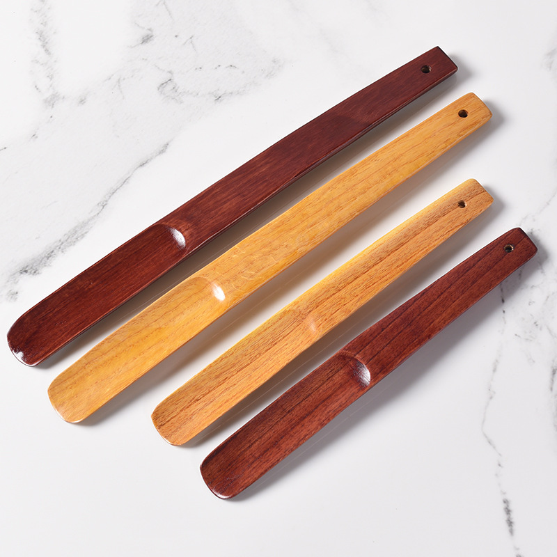 Wooden Shoehorn Shoehorn Household Pregnant Women and Elderly Lazy People Do Not Bend down Auxiliary Shoes Lifter Wooden Shoehorn Shoehorn