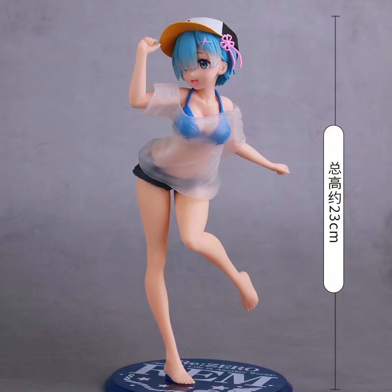 动漫批发 从零开始的异世界生活 蕾姆 透明衣 泳装 雷姆 盒装手办