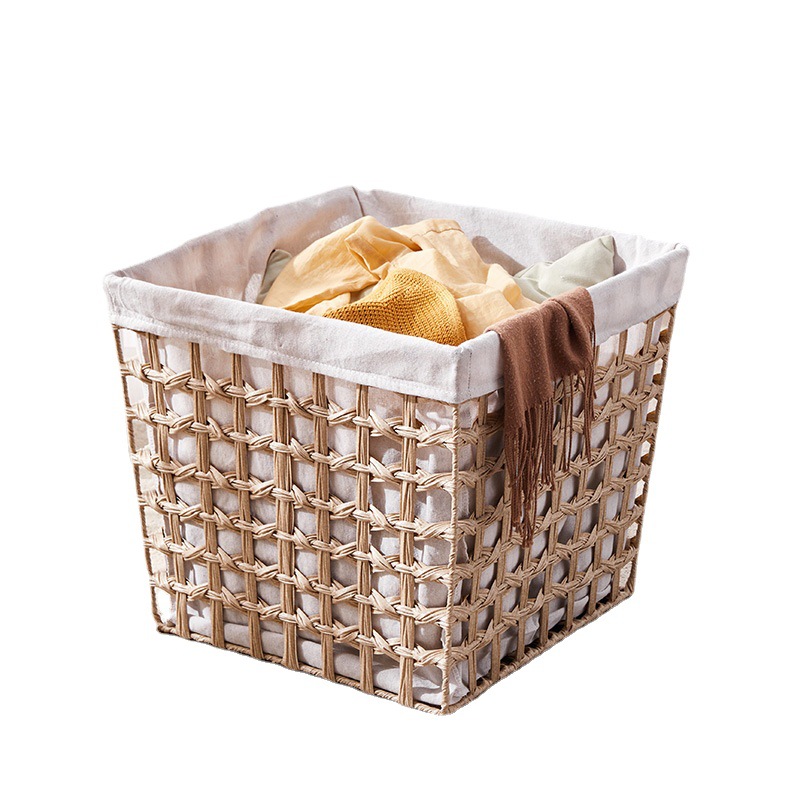 Handmade Rattan Woven Basket Storage Basket Toy Snack Storage Storage Basket Fabric Laundry Basket Sub-Hotel Clothes Basket