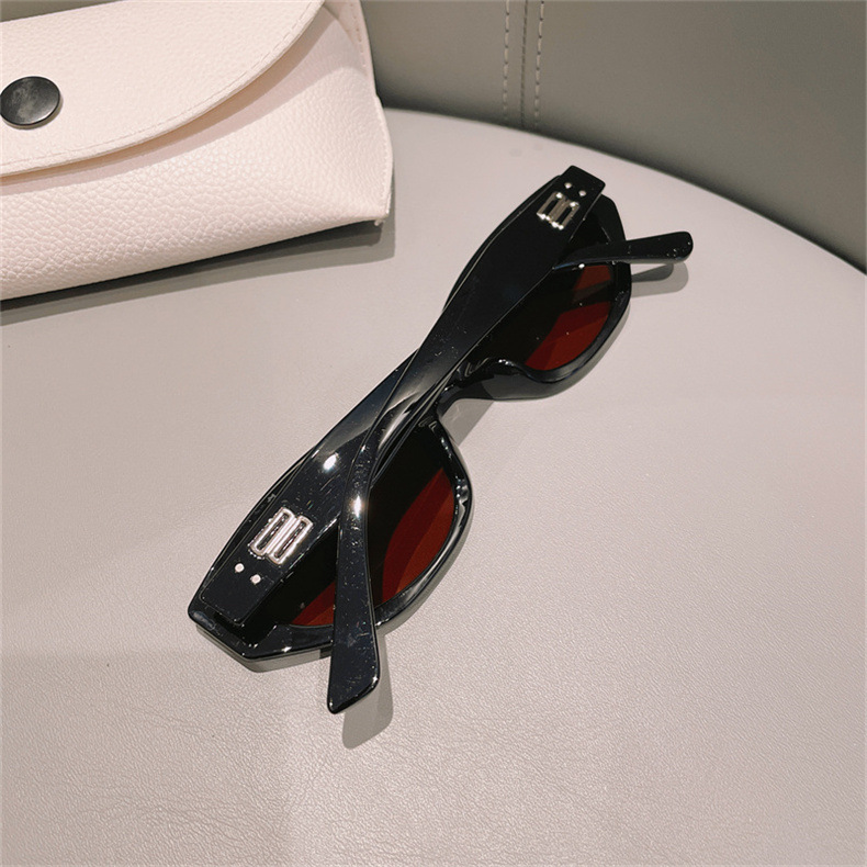 猫眼墨镜女偏光新款高级感潮窄框太阳镜男防晒防紫外线rococ眼镜