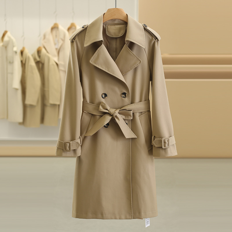 法式双排扣收腰风衣24春外套专柜价699-阿里巴巴