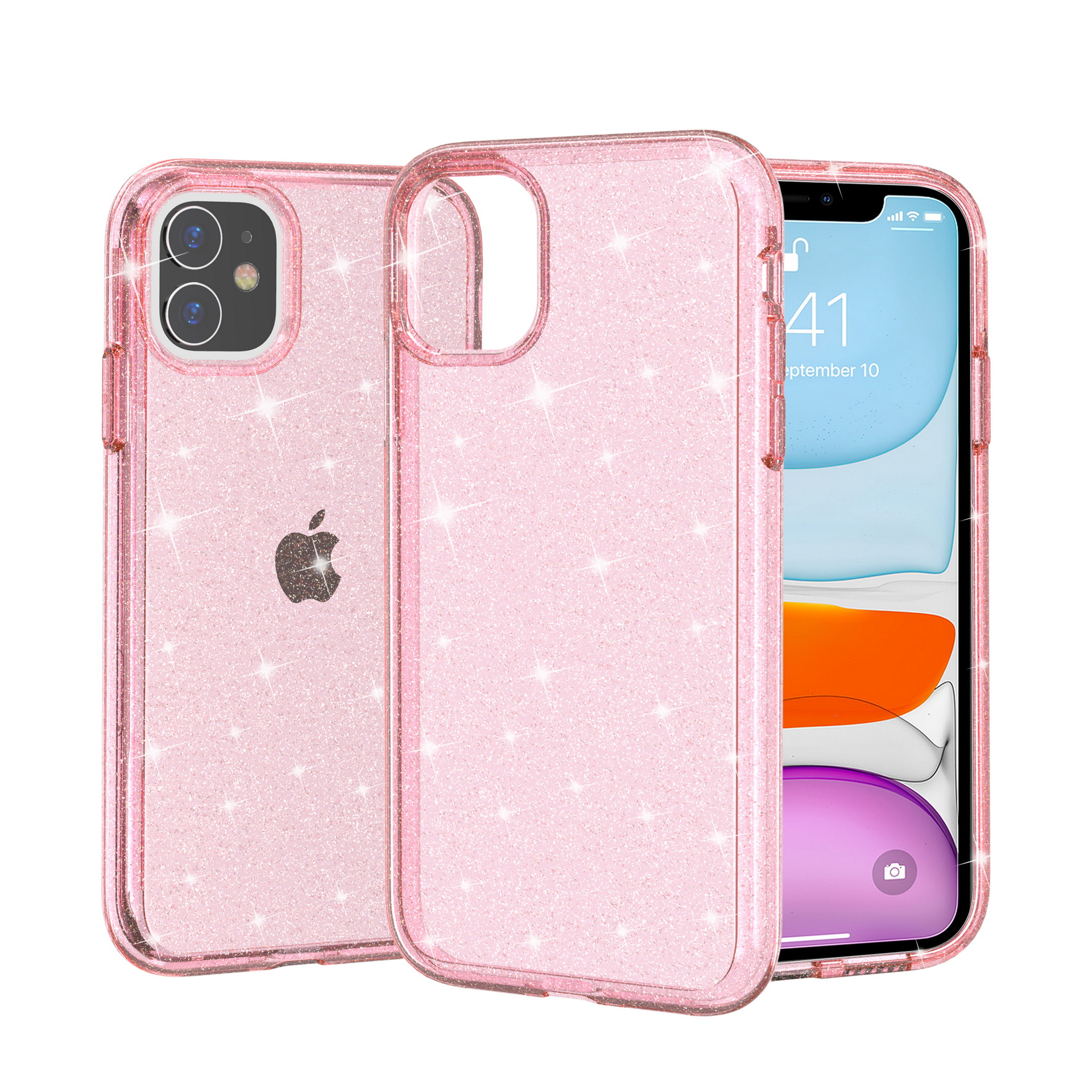 适用iphone11闪粉手机壳苹果11透明保护套硅胶探险者防摔现货供应
