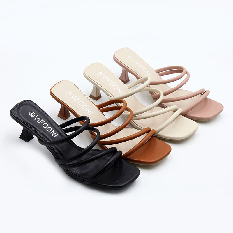 高跟凉拖鞋女鞋新款防滑外穿时尚欧美大码一字带罗马拖鞋slippers