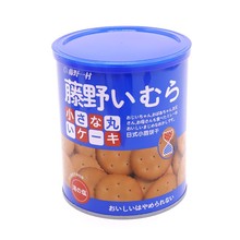 小圆饼海盐日式小圆饼干网红零食138g一箱12罐