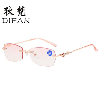 防蓝光多焦点变色金属老花镜男高清商务老人阅读镜感光变色平光镜