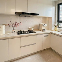 全铝整体厨房橱柜定  制石英石厨房灶台柜碗柜一体简易定  做家用