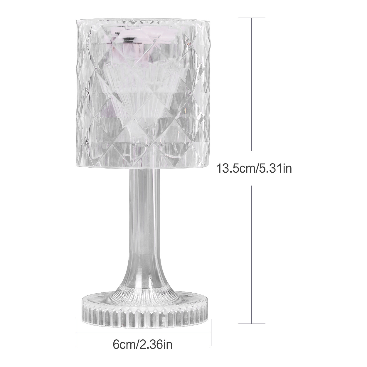 Light Luxury Transparent Acrylic Table Lamp Wedding Hotel Decoration Exclusive for Cross-Border Ambience Light LED Electronic Candle