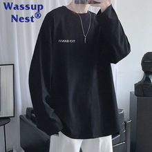 WASSUP NEST长袖t恤春季宽松打底衫卫衣高街潮流潮牌美式重磅衣服