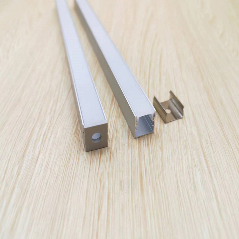 led线灯条铝槽外壳明装款 12*12u型铝槽线性灯条铝槽硬灯条铝槽