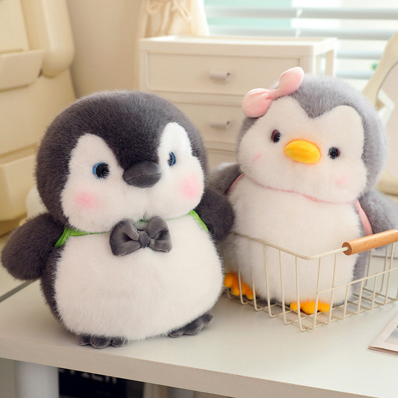 萌趣可爱企鹅毛绒玩具背书包的企鹅公仔卡通企鹅玩偶儿童陪伴礼物
