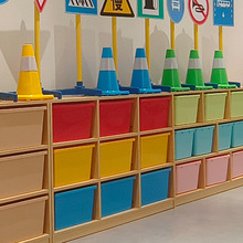 儿童玩具塑料收纳盒幼儿园收拾器材早教中心整理感统区积木教具架