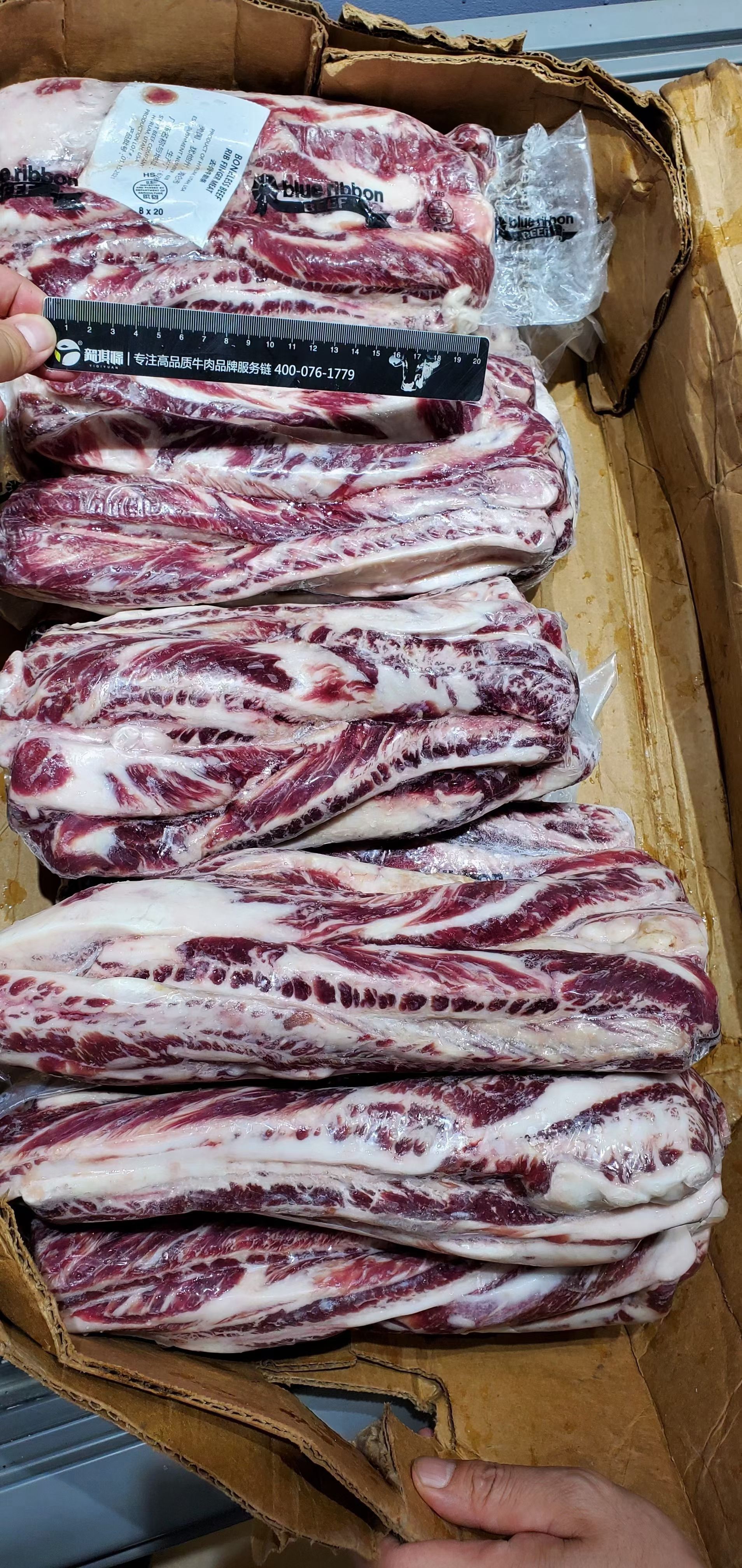 美国628长肋条正关进口冷冻牛肉原料肉批发牛排烤肉西餐生鲜牛肉